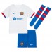 Koszulka piłkarska Barcelona Frenkie de Jong #21 Strój wyjazdowy dla dzieci 2023-24 tanio Krótki Rękaw (+ Krótkie spodenki)